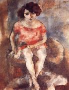 Jules Pascin, The woman wearing the red garment
